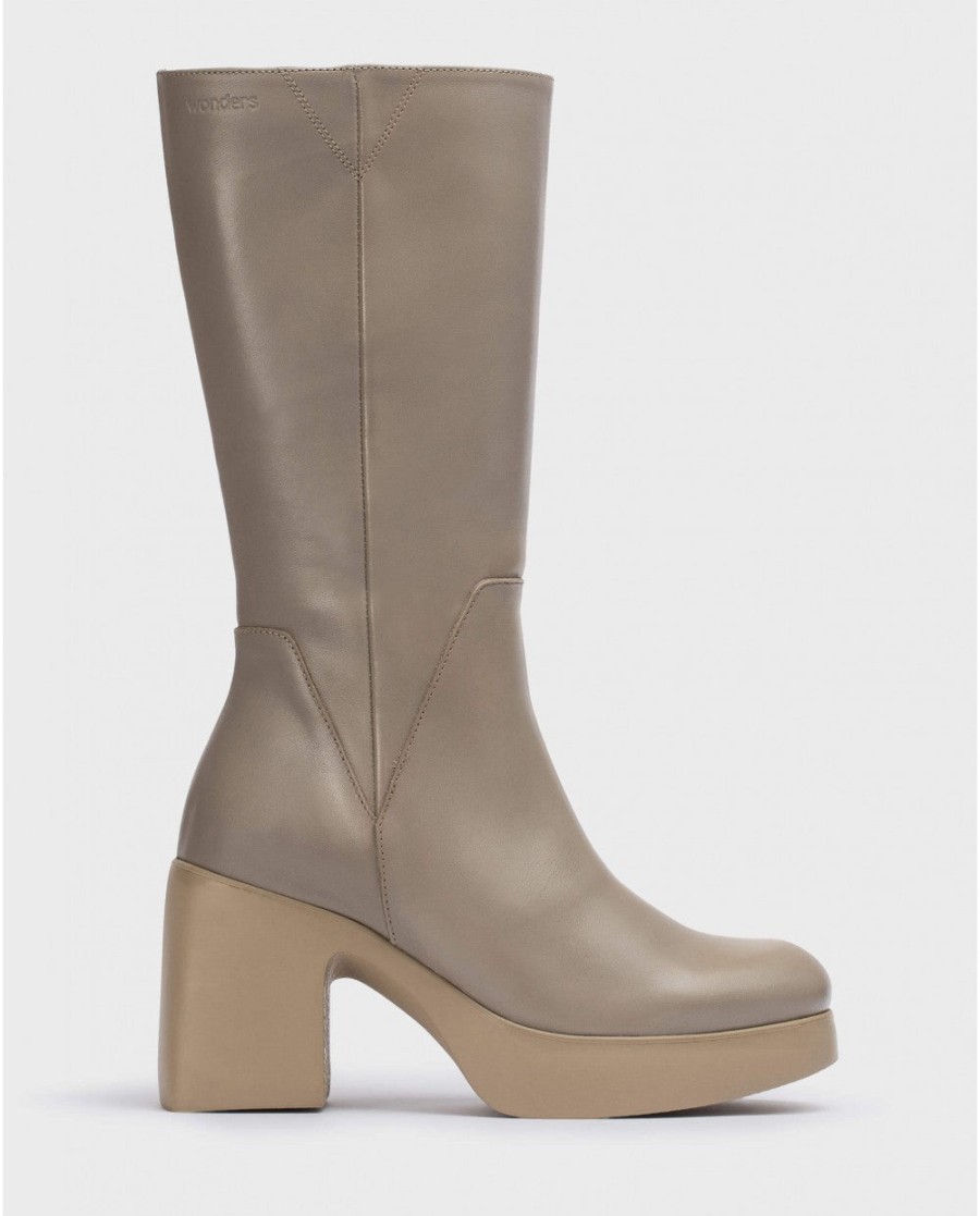 Wonders Orion Taupe Boots Wonders