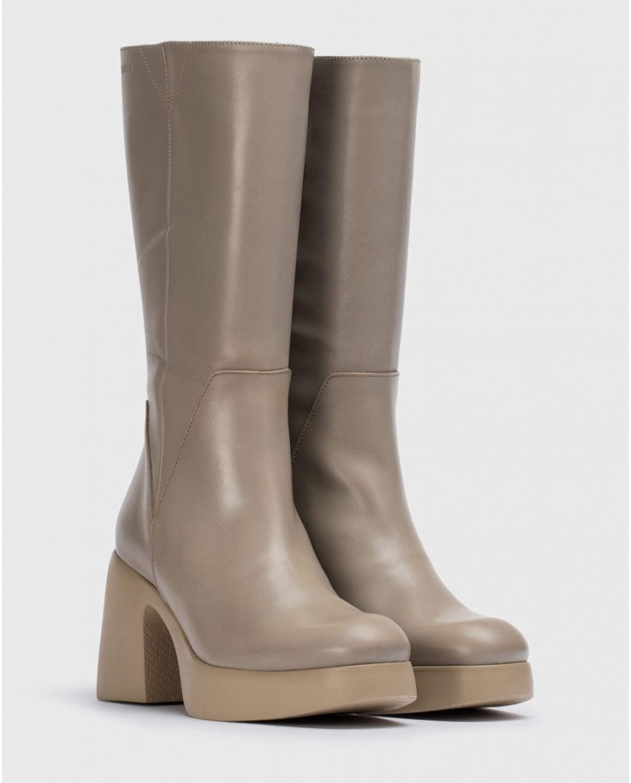 Wonders Orion Taupe Boots Wonders