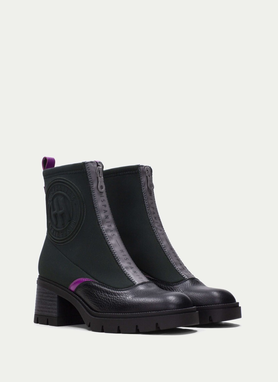 Hispaniats Ankle Boot Everest Forest-Black-Magenta Women