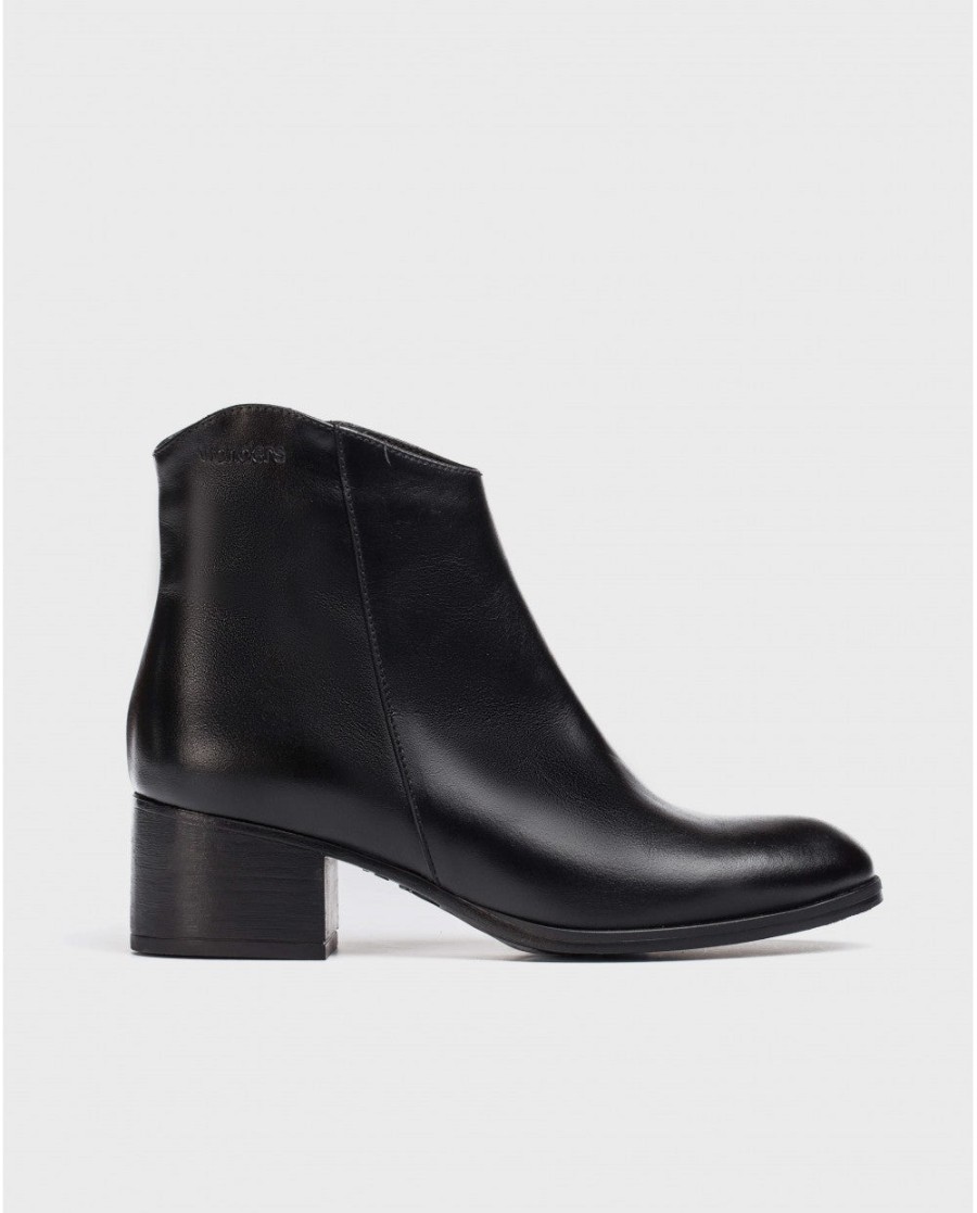 Wonders Waterproof Black Ankle Boot Wonders