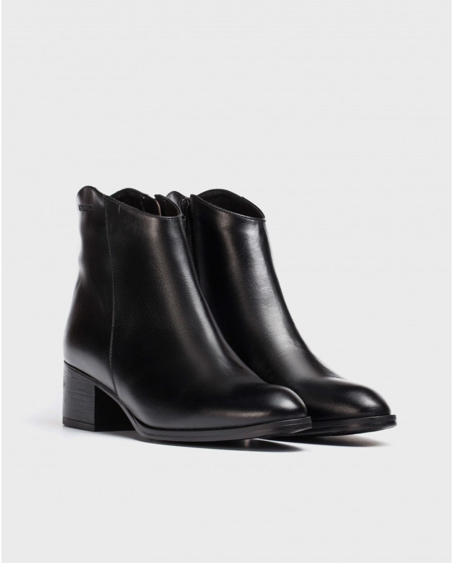 Wonders Waterproof Black Ankle Boot Wonders