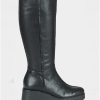 Wonders Black Wedge Boot Wonders