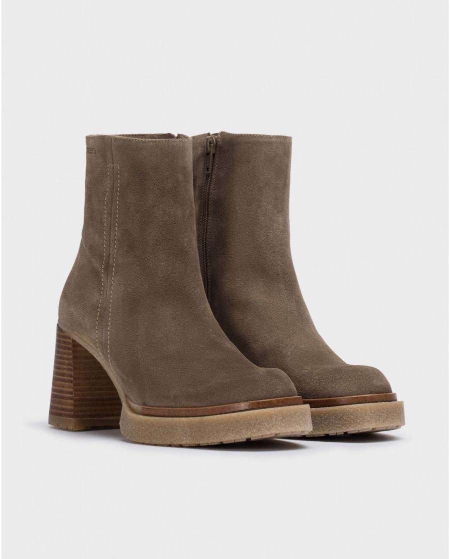 Wonders Miera Taupe Ankle Boot Wonders