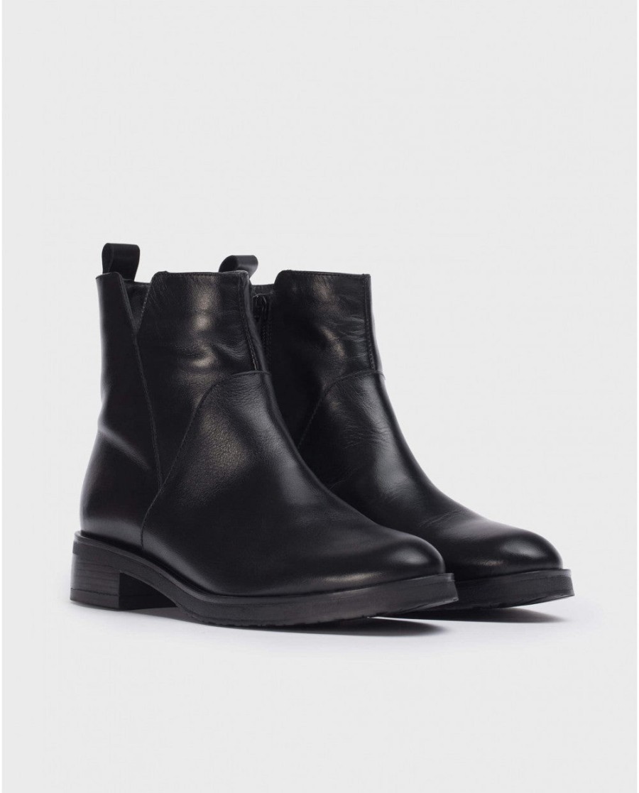 Wonders Black Milo Ankle Boot Wonders