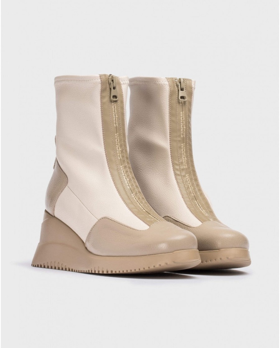 Wonders Beige India Ankle Boot Wonders