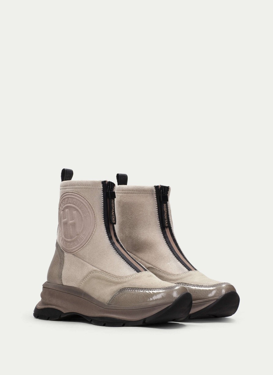 Hispaniats Sport Ankle Boot Alaska Taupe-Ivory Women