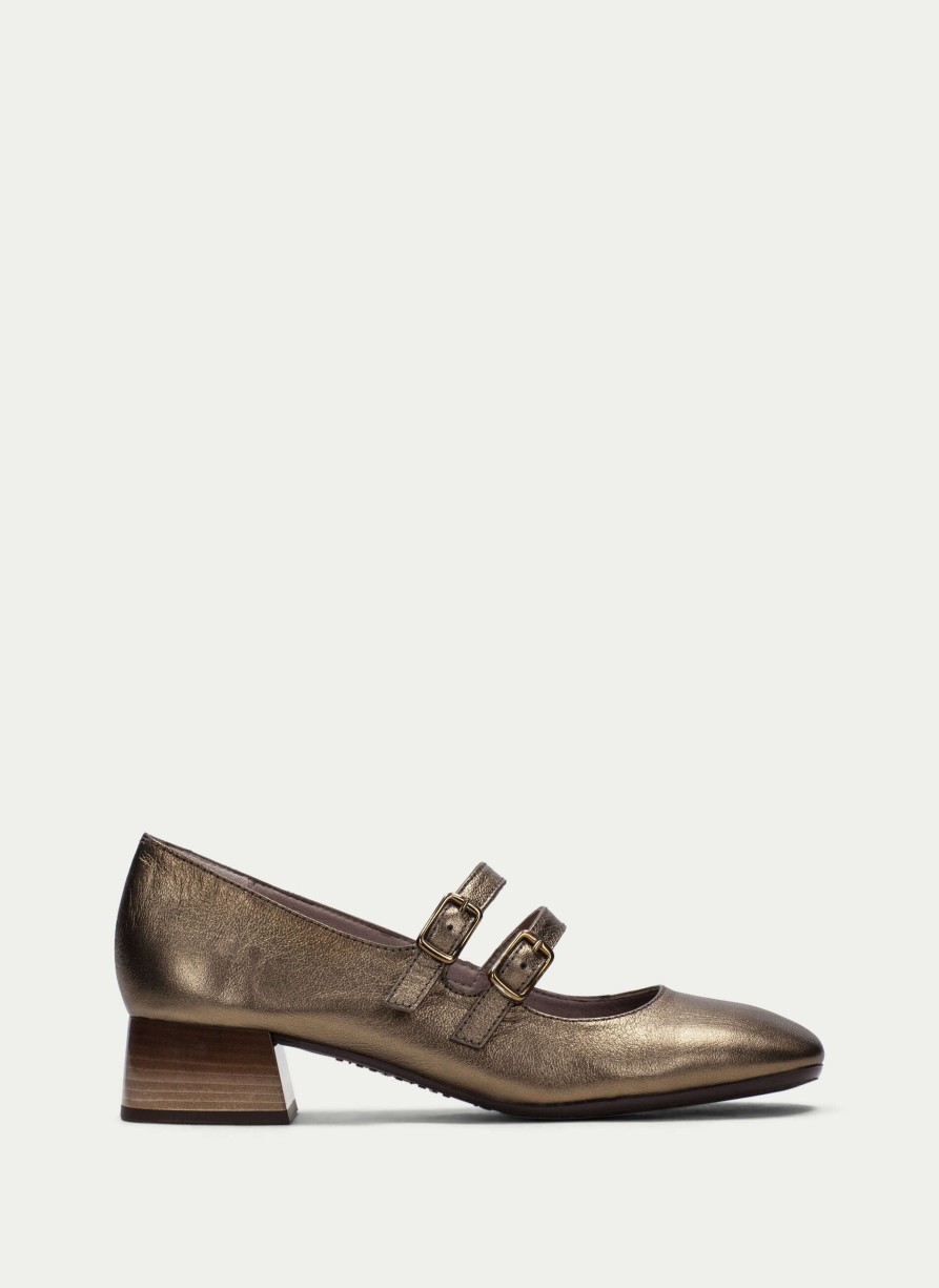 TheShoeTreeMalta Mary Jane Manila Gold Women