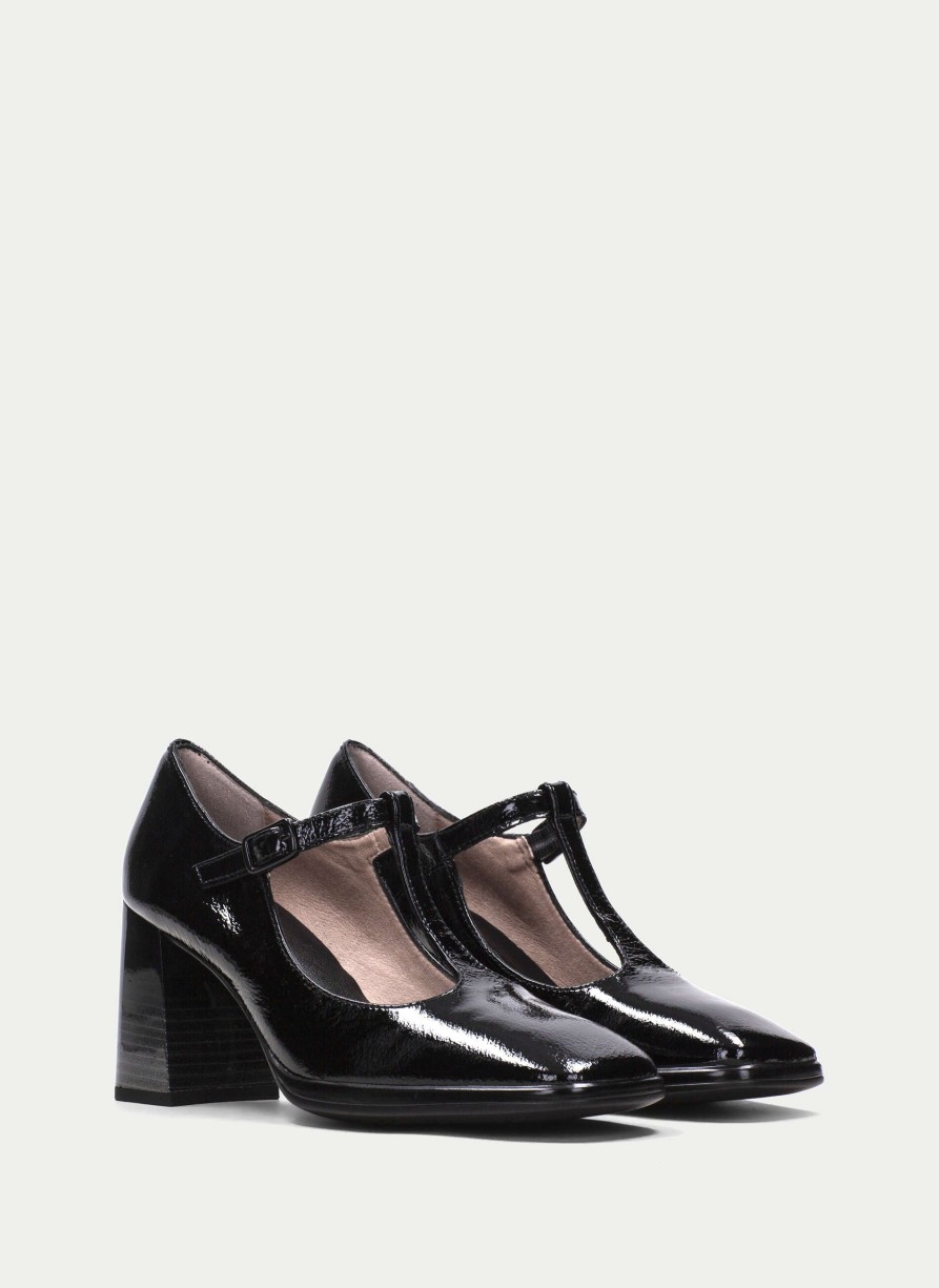 TheShoeTreeMalta T Strap Monaco Black Women