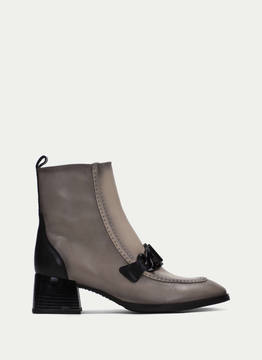 Hispaniats Ankle Boot Charlize Taupe-Ivory-Black Women